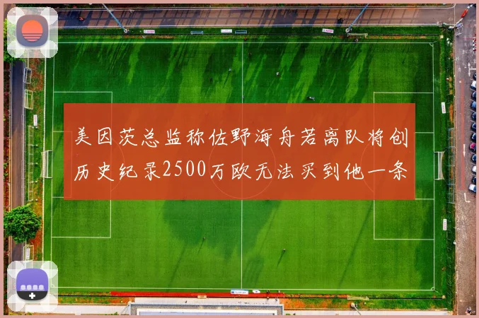 美因茨总监称佐野海舟若离队将创历史纪录2500万欧无法买到他一条腿